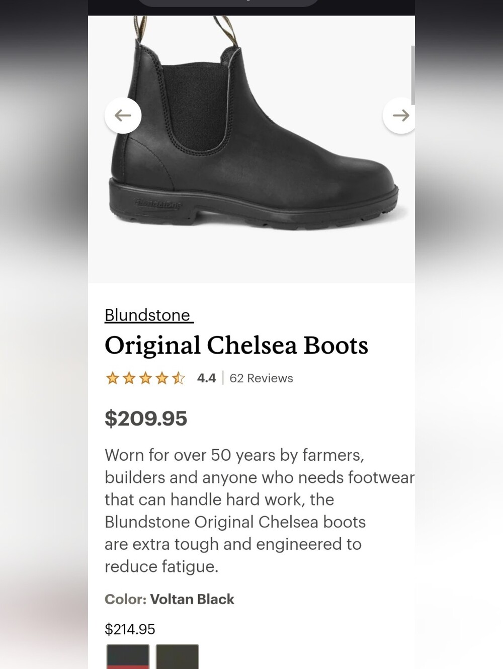 Blundstone Black Leather Chelsea Boots – US Women’s 5.5 – Excellent Condition